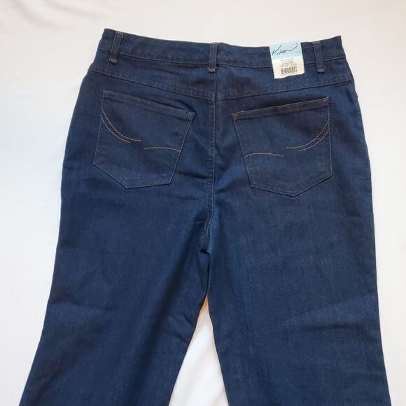 NEW 10 Kim Rogers EASY FIT SLIMMING STRETCH DARK ANTIQUE WASH JEANS 30 31 32 NWT - Picture 5 of 12